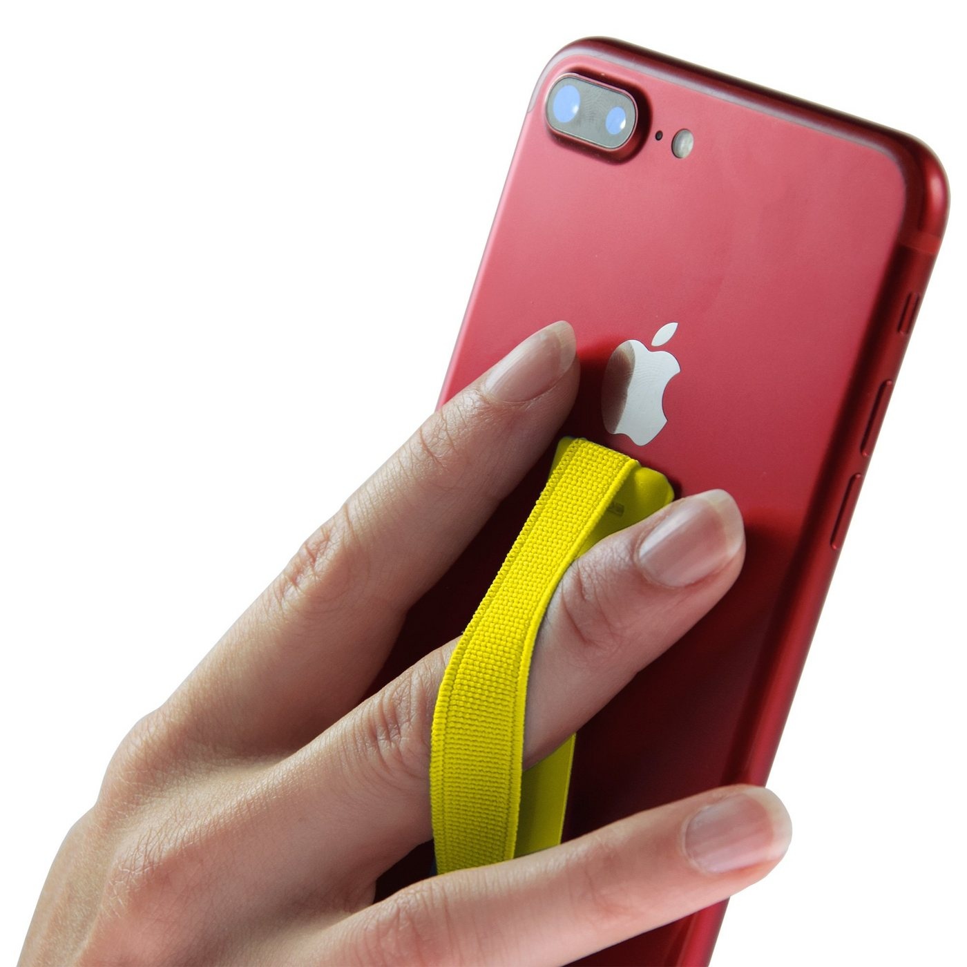 PhoneNatic Universal Finger-Halterung für Smartphones / Tablets Handy-Halterung gelb