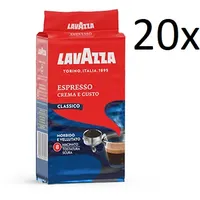 20x LAVAZZA Crema e Gusto Espresso Kaffee gemahlen Italienisch Espresso 250g