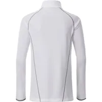James & Nicholson Ladies' Sports Shirt Longsleeve JN497, white/silver,