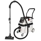 Dedra Industriestaubsauger mit automatischer Filterreinigung und anschließbarer Kompressor- und Druckluftanlage, Filterklasse M, Gewicht 17,4 kg, Saugleistung 24 kPa, Behälter 40L mit Nassbetrieb