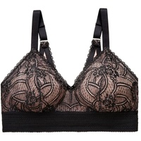GLAMORISE Bramour Gramercy Spitzen-Bralette de luxe - Schwarz 85F