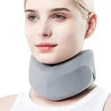 Goowafur Halskrause, Halskrause, Verstellbare weiche Bandagen für den Hals, Schaumstoff-Halskrause, weiche Nackenstütze für Damen und Herren, hält die Wirbel stabil, entlastet Nacken und Wirbelsäule