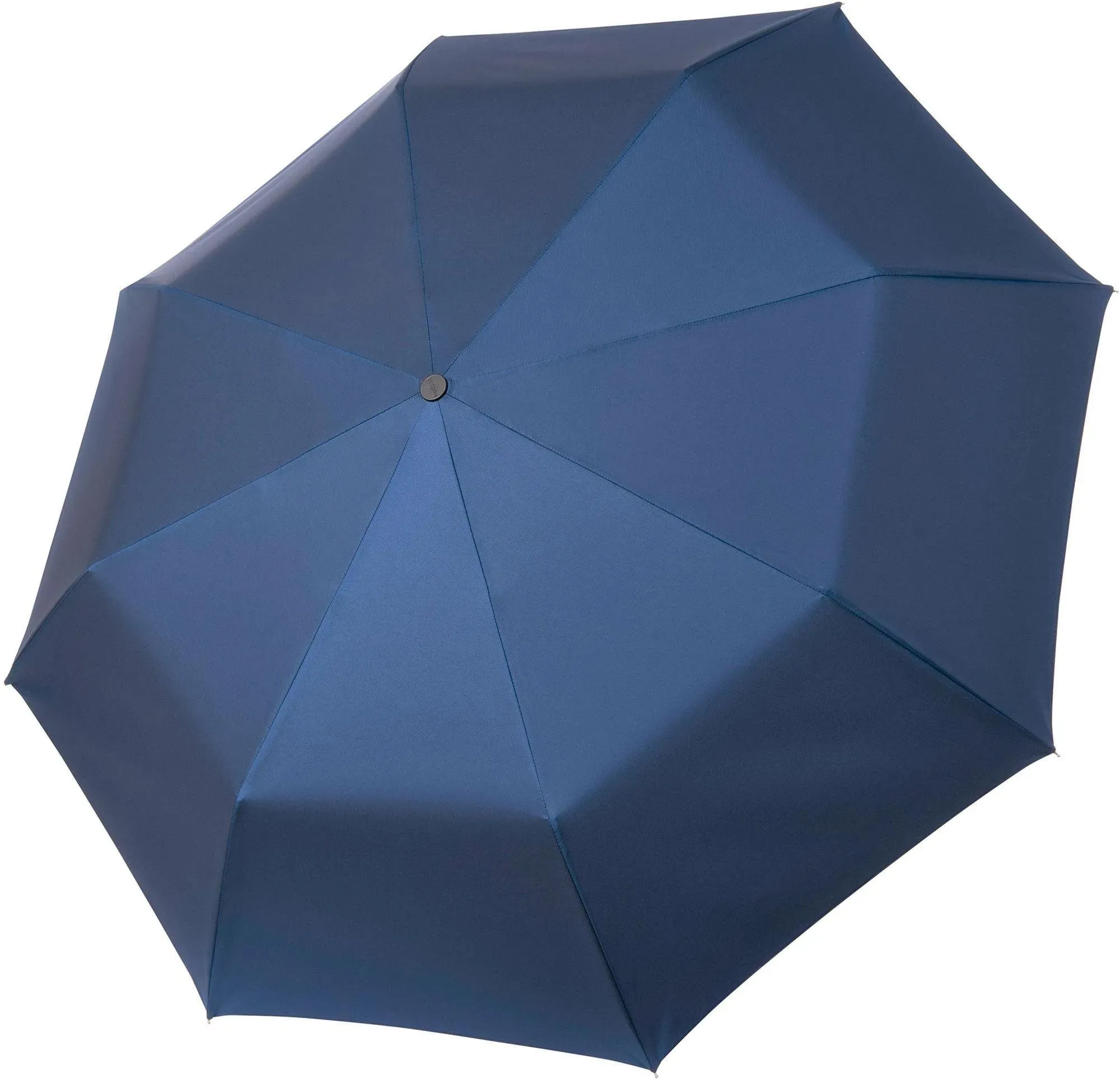 Taschenregenschirm DOPPLER MANUFAKTUR "Oxford Uni, blau" blau Regenschirme Taschenschirme handgemachter Manufaktur-Taschenschirm