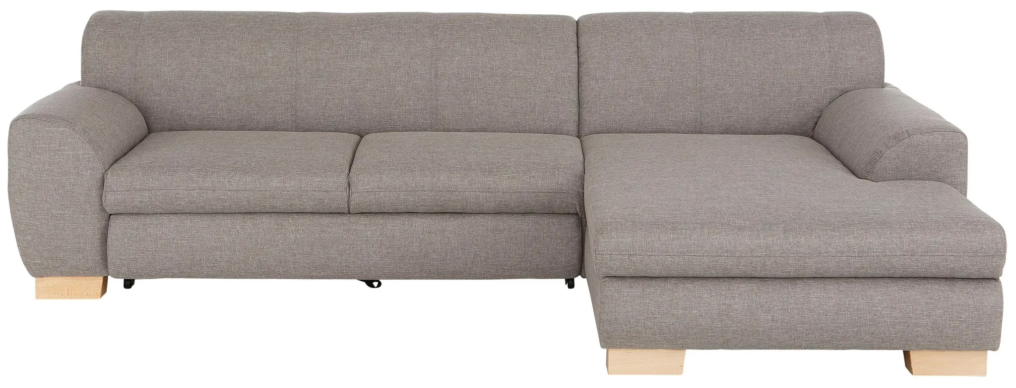 Ecksofa HOME AFFAIRE "Nika L-Form", silber, B:277cm H:84cm T:84cm, Struktur fein (100% Polyester);100% Polyester/ 85% Polyester+15% Polyacryl Melrose/Struktur, Sofas, Polsterecke, Struktur fein oder Melrose/Struktur, mit Bettfunktion