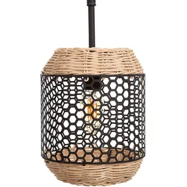 Nowa Rattan 4-flg. 74 cm schwarz Holzgeflecht