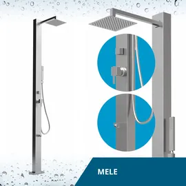 Eclipse MELE silber Gartendusche