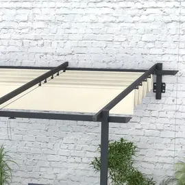 Outsunny Pergola 297 x 297 cm creme