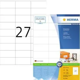 Herma Universaletiketten 4450 Weiß 70 x 32 mm 100 Blatt 2700 St.