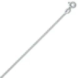 Goldkette ONE ELEMENT "Halskette aus 585 Weißgold Ø 1,2 mm" Gr. 36, silber, Halsketten, Damen, 36, Weißgold 585, Damen Gold Schmuck Rundankerkette