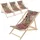 ECD Germany Sonnenliege 4er Set klappbar 120 x 60 x 30 cm Braun