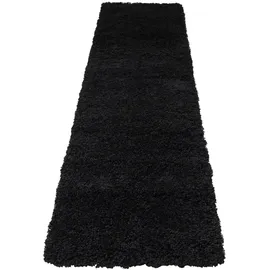 OTTO home Viva Shaggyteppich 67 x 230 cm Grau/Schwarz
