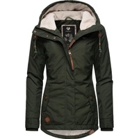 Ragwear Damen warme Winterjacke kurz mit Kapuze Monade Intl