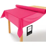LILENO HOME Tischdeckenrolle 1,10 x 25 m - Tischdecke Pink aus Vlies - Stoffähnlich, abwaschbare Tischdecke als Rolle, Meterware Tischtuchrolle - Einweg Papiertischdecke Rolle Alternative