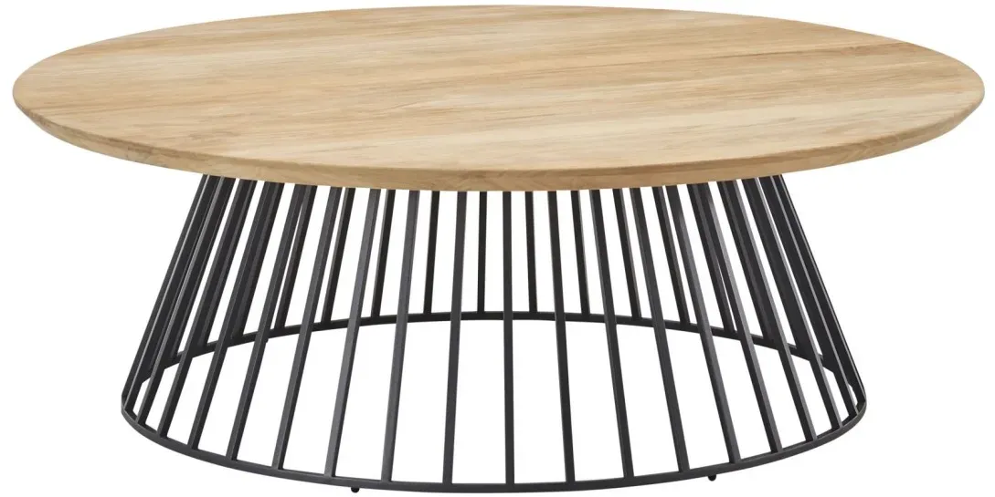 Beistelltisch Grid - 90 cm rund / 30 cm hoch 301 - weiß 539 - Keramik pebble grey