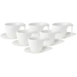 Villeroy & Boch Flow Kaffeetassen mit Untertassen 200 ml 6 x)