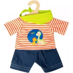 HELESS 1116 Puppen-Shorts mit T-Shirt Dino, 3-teilig, Gr. 28-35 cm