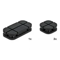DeLock Kabelhalter Kombi Set 3 Stück schwarz