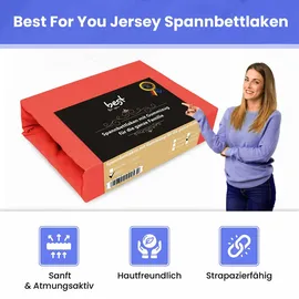 4mybaby GmbH Spannbettlaken Baumwolle-Jersey 140 x 200 cm rot