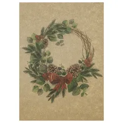 Home Fashion®, Grußkarte "Natural Wreath", Grußkarte mit Umschlag zum Beschreiben, 1 Stück pro Pack