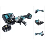 Makita DGA 521 RGX1 Akku Winkelschleifer 18 V 125 mm X-LOCK Brushless + 2x Akku 6,0 Ah + Ladegerät