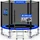 monzana Trampolin 244 cm inkl. Sicherheitsnetz und Leiter schwarz/blau