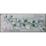 Salonloewe Schuhparkplatz Eucalyptus Welcome 030x075 cm Fußabtreter Sauberlaufmatte innen Haustür Fussmatte Indoor Schmutzfänger Outdoor waschbar