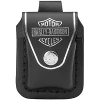 Zippo HDPBK 60001255 Harley-Davidson Lighter Pouch Black Feuerzeug-Tasche, Messing, Schwarz