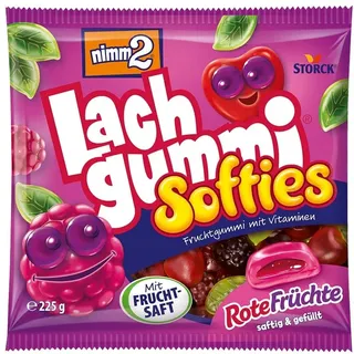 nimm2® Lachgummi Softies Rote Früchte Fruchtgummi 225,0 g, 1 Pack
