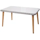 Mendler HWC-H65 Gartentisch 150 x 90 x 78 cm grau