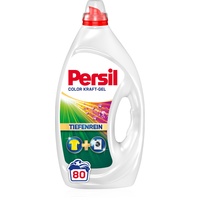 Persil Color Kraft-Gel (80 Waschladungen), Flüssigwaschmittel mit Tiefenrein Technologie, Colorwaschmittel für reine Wäsche und hygienische Frische für die Maschine, wirksam ab 20 °C