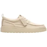 CLARKS Herren. Polden Moc, Off White Canvas, 43