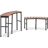 Uniprodo Uniprodo, Whirlpoolumrandung Jacuzzi Sitzerhöhung rund braun Stahl, Holzkunststoff (Poolumrandung)