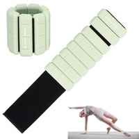 Rhswets EU-patentierte tragbare Gewichtsmanschetten – 2er-Set (Jeweils 0,5 kg & 1 kg) für Damen und Herren, modisches knöchelgewichte-Set für Yoga, Tanz, Aerobic, Laufen, Gehen (Olivgrün, je 0,5 kg)