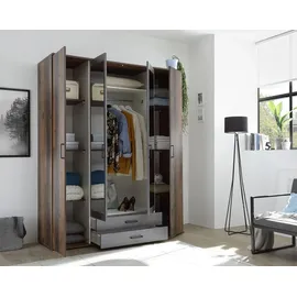 Pol-Power Drehtürenschrank Chicago 159 x 197 x 54 cm Braun
