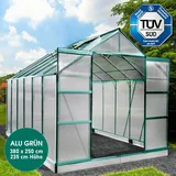 Brast Gewächshaus Alu Grün HKP 6 mm 9,5 m2