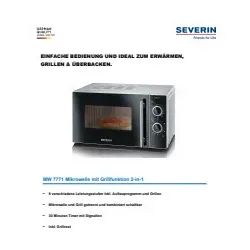 SEVERIN Mikrowelle 700W/20l silber/schwarz MW 7771 digital