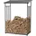 casa.pro Kaminholzregal Yakutat Metall 185 x 130 x 70 cm Schwarz