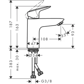 Hansgrohe Logis 100 Einhandmischer chrom 71107000