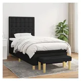 vidaXL Boxspringbett 100 x 200 cm Schwarz