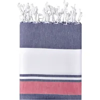 James & Nicholson Strandtuch JN1903, navy-blau/rot/weiß