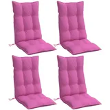 vidaXL Hochlehner Auflage 4 St. 0 x 0 x 0 cm rosa
