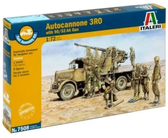 Italeri: Modellbausatz Autocannon 3RO mit 90/53 Flak - 1:72