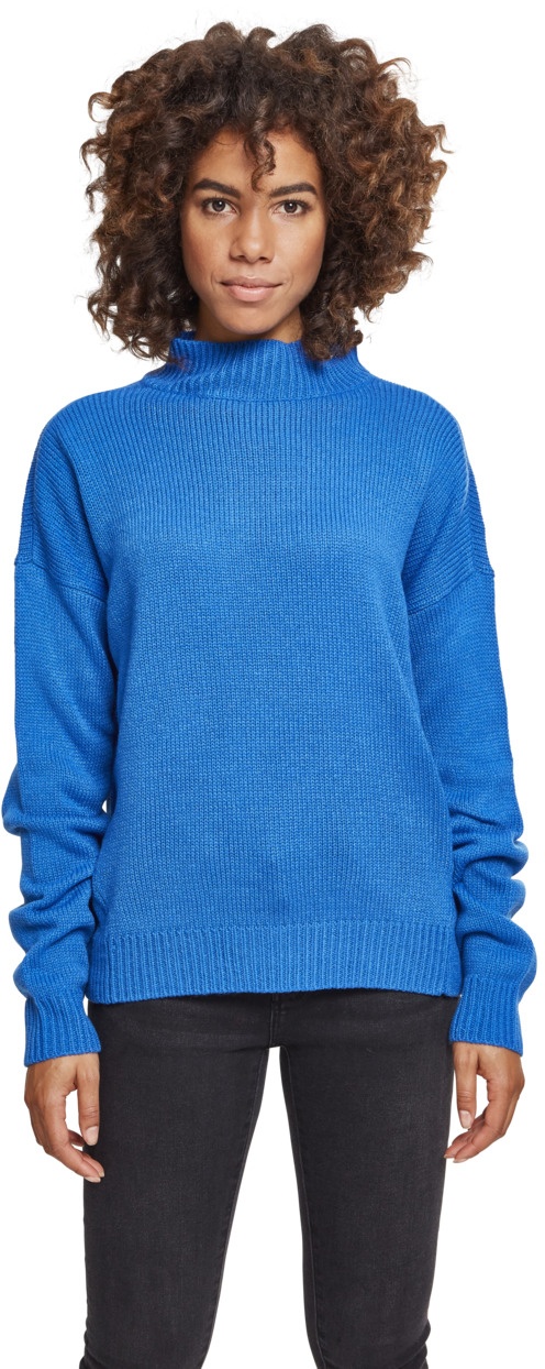 Urban Classics Ladies Oversize Turtleneck Sweater Brightblau L