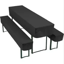 nyvi Biertischhussen Set NYVIGala - 3-teiliges Hussen-Set für Bierzeltgarnitur - Tischhusse 50x220 cm Biertische & 2 Bierbankhussen für 220x25 cm Sitzbänke - 2x 25x220 cm