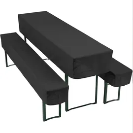 nyvi Biertischhussen Set NYVIGala - 3-teiliges Hussen-Set für Bierzeltgarnitur - Tischhusse 50x220 cm Biertische & 2 Bierbankhussen für 220x25 cm Sitzbänke - 2x 25x220 cm