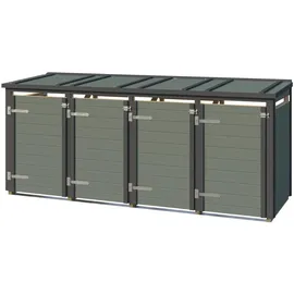 Weka Mülltonnenbox Killarney 300 x 92 x 127 cm grau/grün