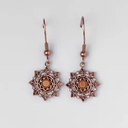 Aphonia Ohrhänger Schneeflocke - Holzkern Modell: Jewelry