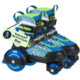 Hudora Rollschuh My First Quad in versch. Größen & Farben - hochwertige Rollschuhe für Kinder bis 20kg - Kinder Rollschuhe größenverstellbar - sichere Einsteiger-Rollerskates mit großen Rollen