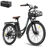 Fafrees F26 Lasting [ Offiziell ] E Bike Damen 26 Zoll 36V 20,3AH Akku, E-Bike Herren 250W, Elektrofahrräder Max. 25km/h, E Fahrrad, E Mountainbike Ebike, Pedelec City Ebike 120kg für Erwachsene