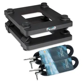 FLUID AUDIO Boxenstative DS5 1 Paar mit zwei Kabel - Schwarz